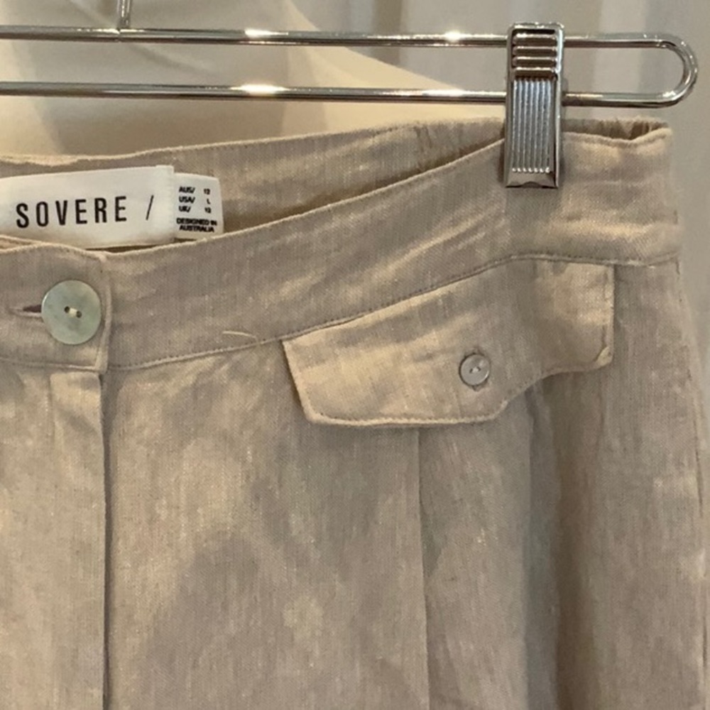 Imported Belgium linen wide leg pants